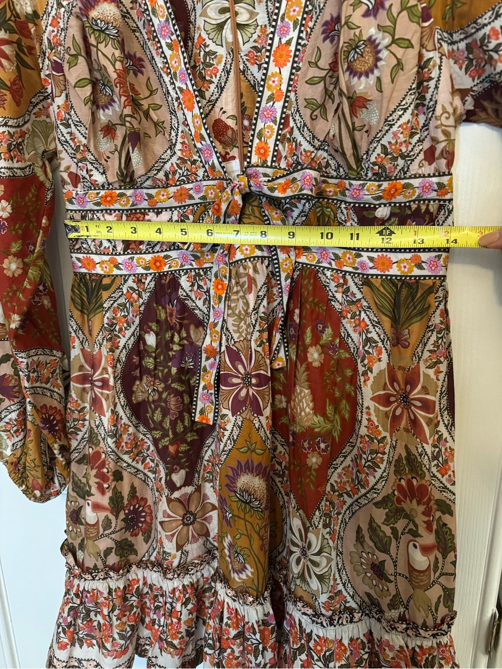 FARM Rio Pink, Red, Orange & Gold Floral Mini Dress - Picture 10 of 11